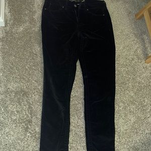 Womens high rise skinny velvet pants